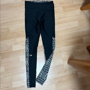 Under Armour Black Leggings with Patterned Accents